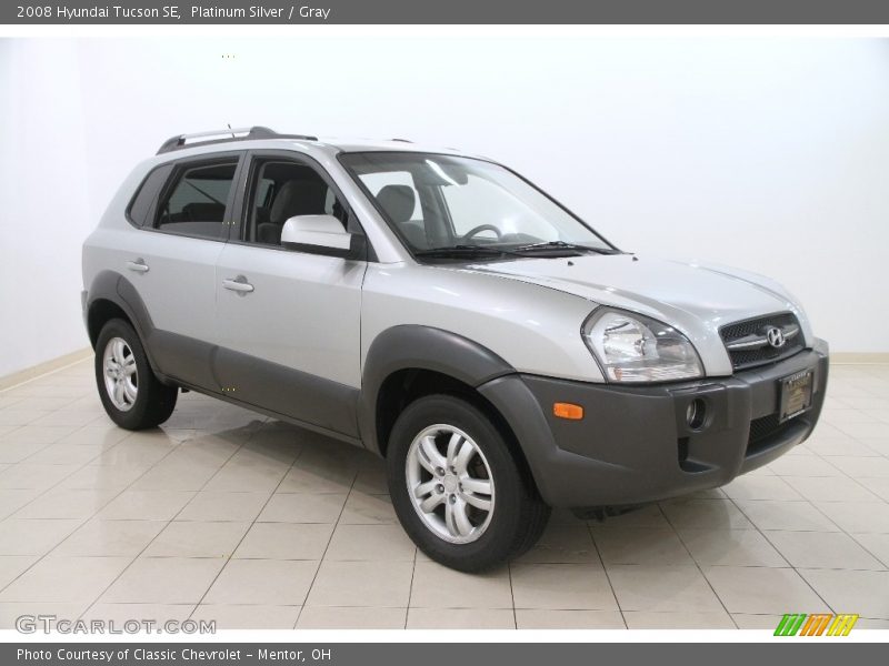 Platinum Silver / Gray 2008 Hyundai Tucson SE