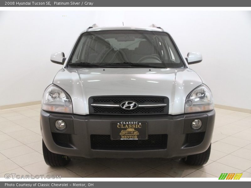 Platinum Silver / Gray 2008 Hyundai Tucson SE