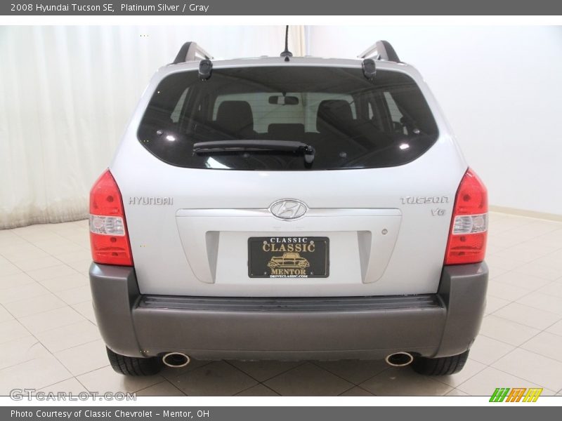 Platinum Silver / Gray 2008 Hyundai Tucson SE