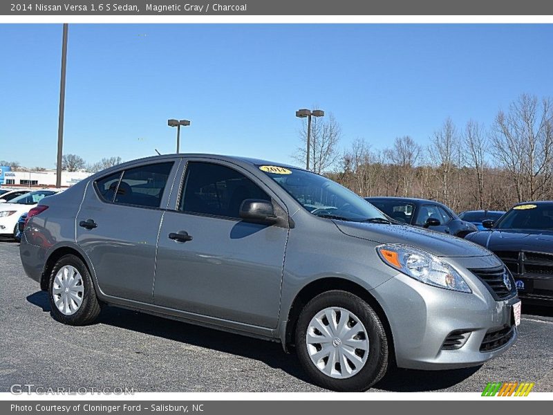 Magnetic Gray / Charcoal 2014 Nissan Versa 1.6 S Sedan