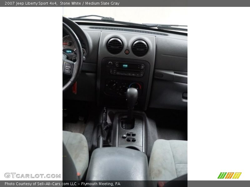 Stone White / Medium Slate Gray 2007 Jeep Liberty Sport 4x4