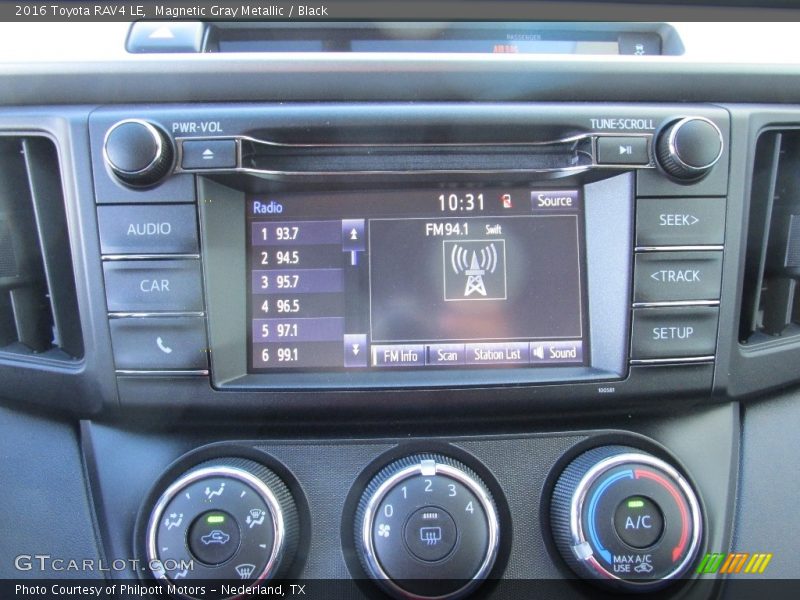 Magnetic Gray Metallic / Black 2016 Toyota RAV4 LE
