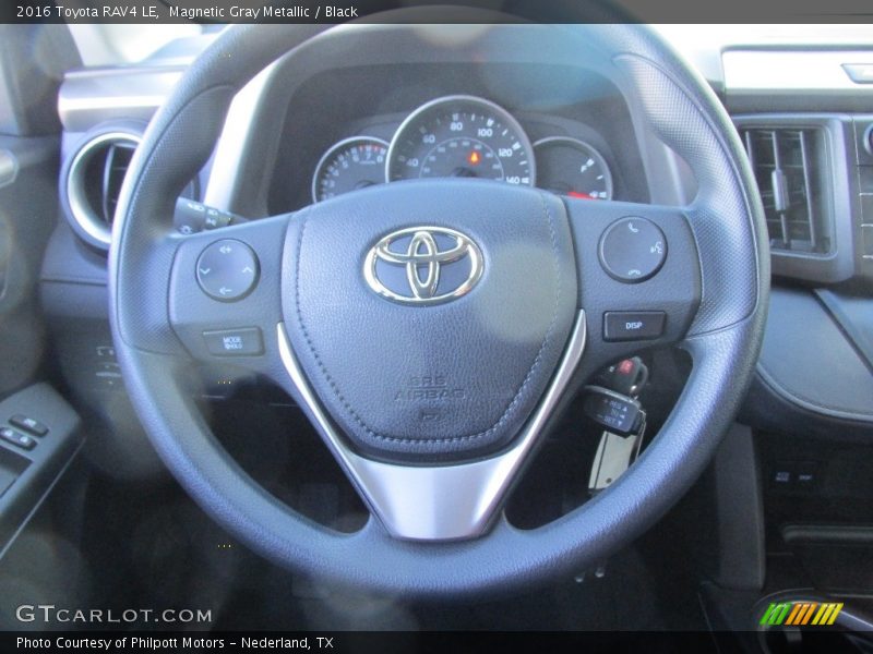Magnetic Gray Metallic / Black 2016 Toyota RAV4 LE
