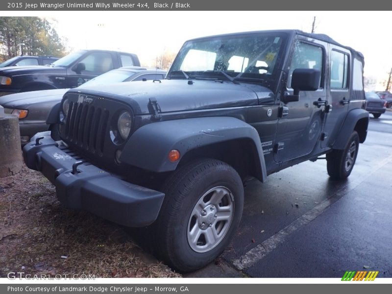 Black / Black 2015 Jeep Wrangler Unlimited Willys Wheeler 4x4