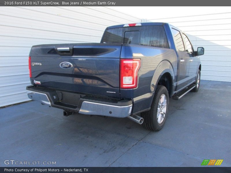 Blue Jeans / Medium Earth Gray 2016 Ford F150 XLT SuperCrew