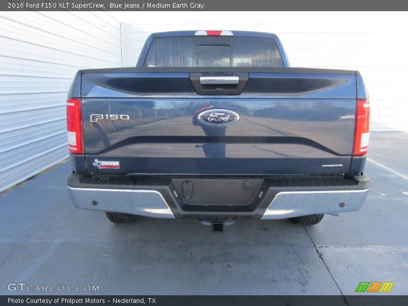Blue Jeans / Medium Earth Gray 2016 Ford F150 XLT SuperCrew