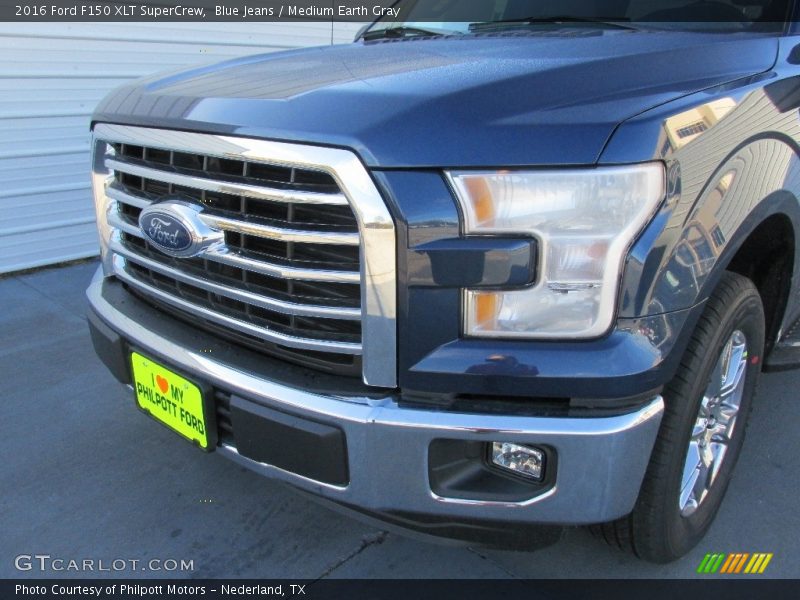 Blue Jeans / Medium Earth Gray 2016 Ford F150 XLT SuperCrew