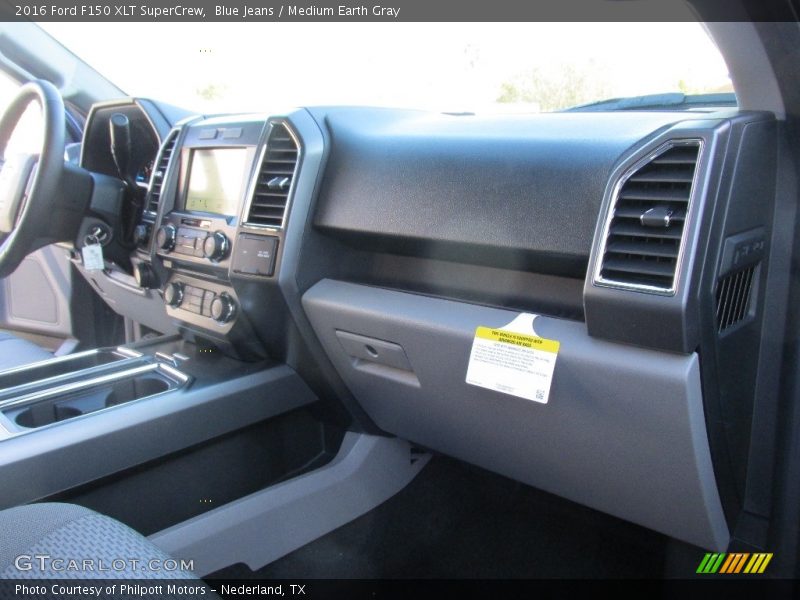 Blue Jeans / Medium Earth Gray 2016 Ford F150 XLT SuperCrew
