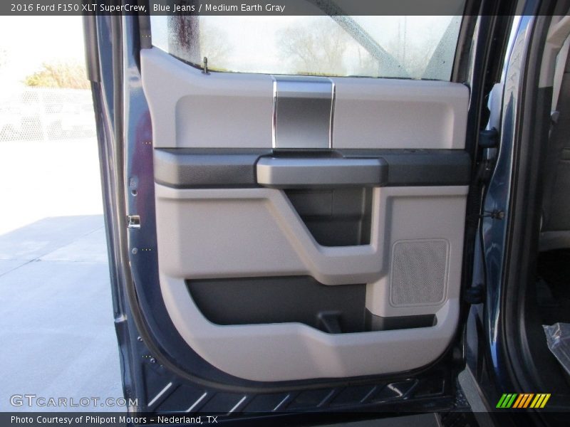 Blue Jeans / Medium Earth Gray 2016 Ford F150 XLT SuperCrew
