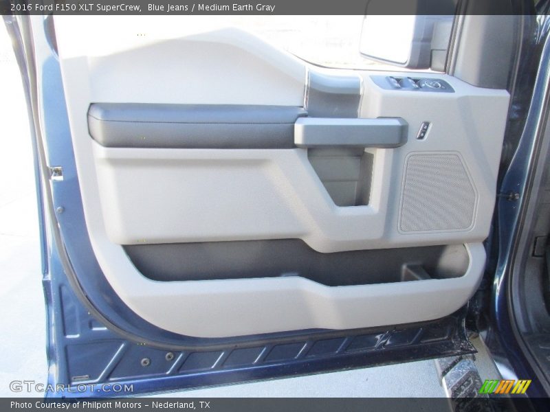 Blue Jeans / Medium Earth Gray 2016 Ford F150 XLT SuperCrew