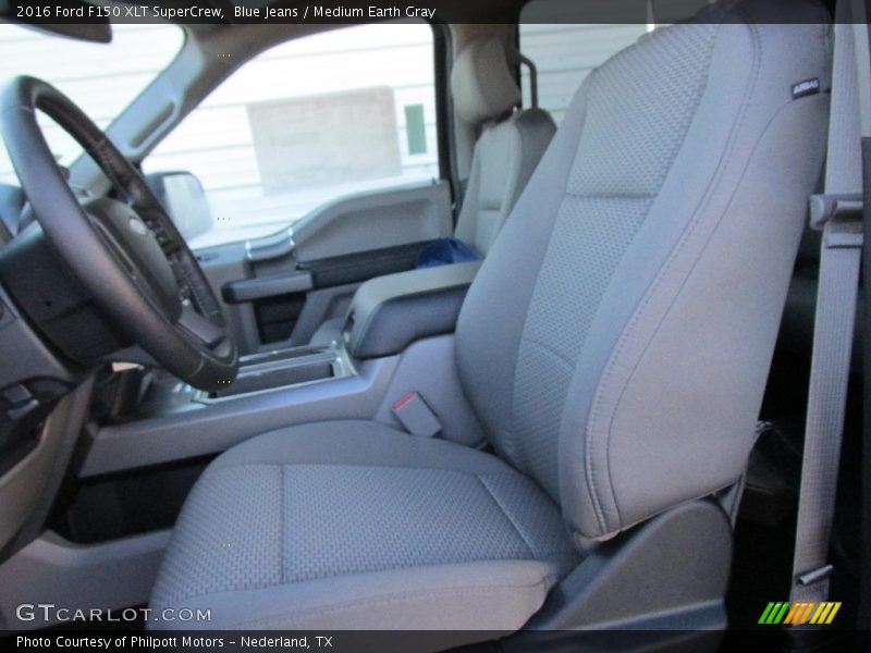 Blue Jeans / Medium Earth Gray 2016 Ford F150 XLT SuperCrew