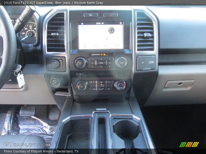Blue Jeans / Medium Earth Gray 2016 Ford F150 XLT SuperCrew