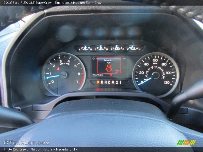 Blue Jeans / Medium Earth Gray 2016 Ford F150 XLT SuperCrew