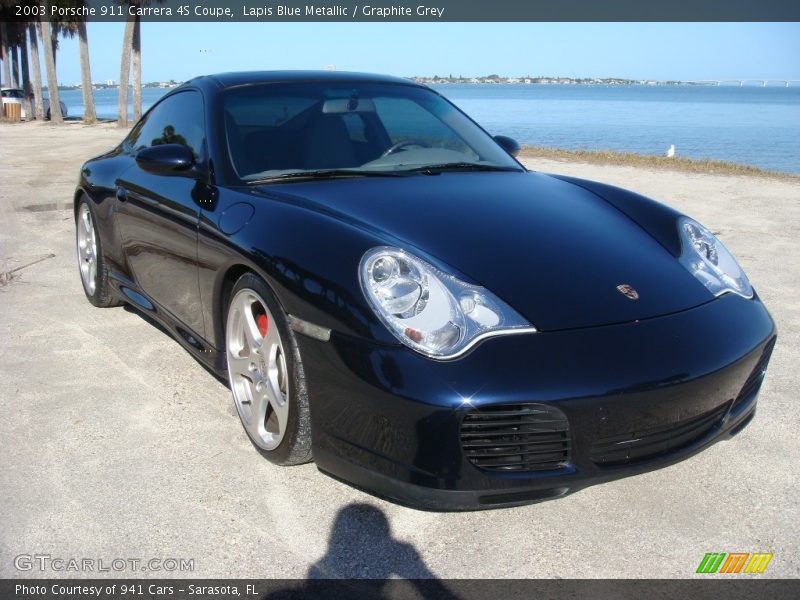 Lapis Blue Metallic / Graphite Grey 2003 Porsche 911 Carrera 4S Coupe