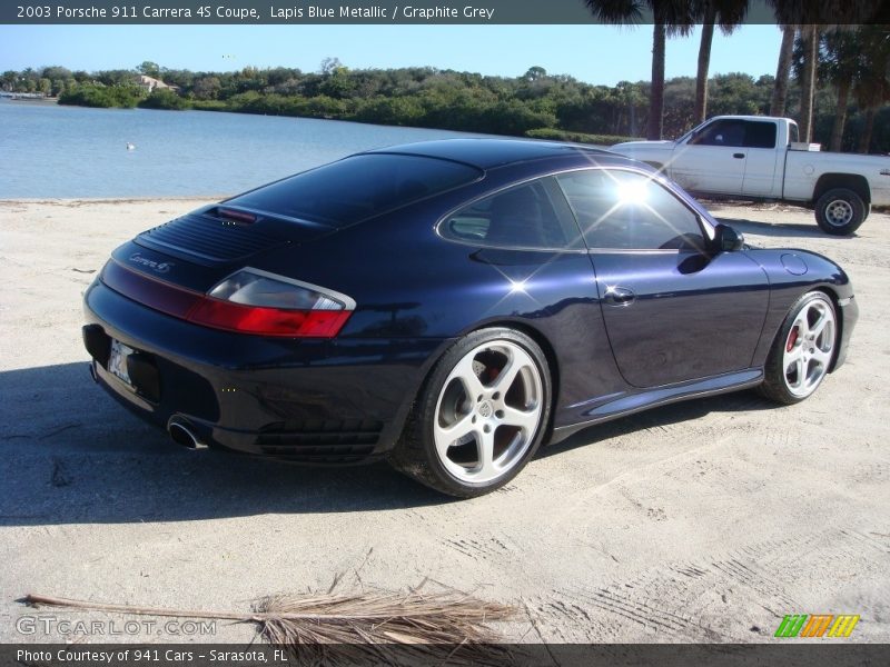 Lapis Blue Metallic / Graphite Grey 2003 Porsche 911 Carrera 4S Coupe