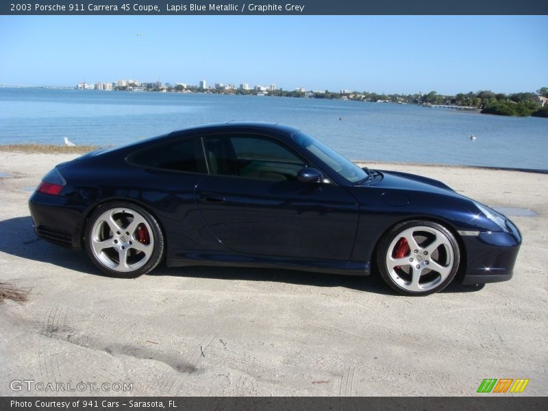 Lapis Blue Metallic / Graphite Grey 2003 Porsche 911 Carrera 4S Coupe