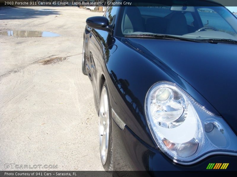 Lapis Blue Metallic / Graphite Grey 2003 Porsche 911 Carrera 4S Coupe