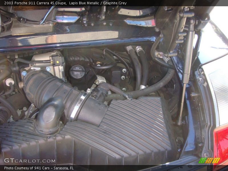 Lapis Blue Metallic / Graphite Grey 2003 Porsche 911 Carrera 4S Coupe