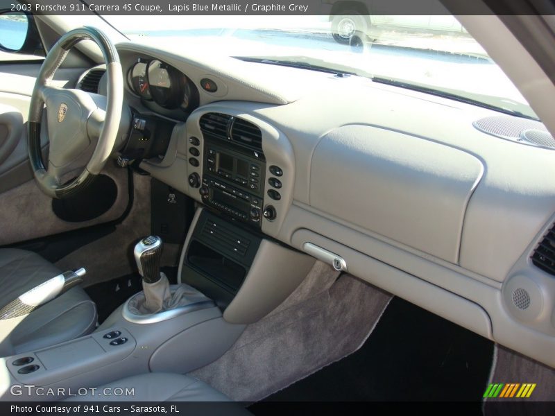 Lapis Blue Metallic / Graphite Grey 2003 Porsche 911 Carrera 4S Coupe