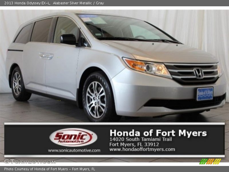 Alabaster Silver Metallic / Gray 2013 Honda Odyssey EX-L