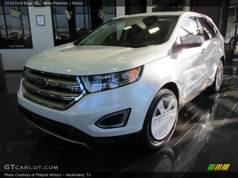 White Platinum / Ebony 2016 Ford Edge SEL