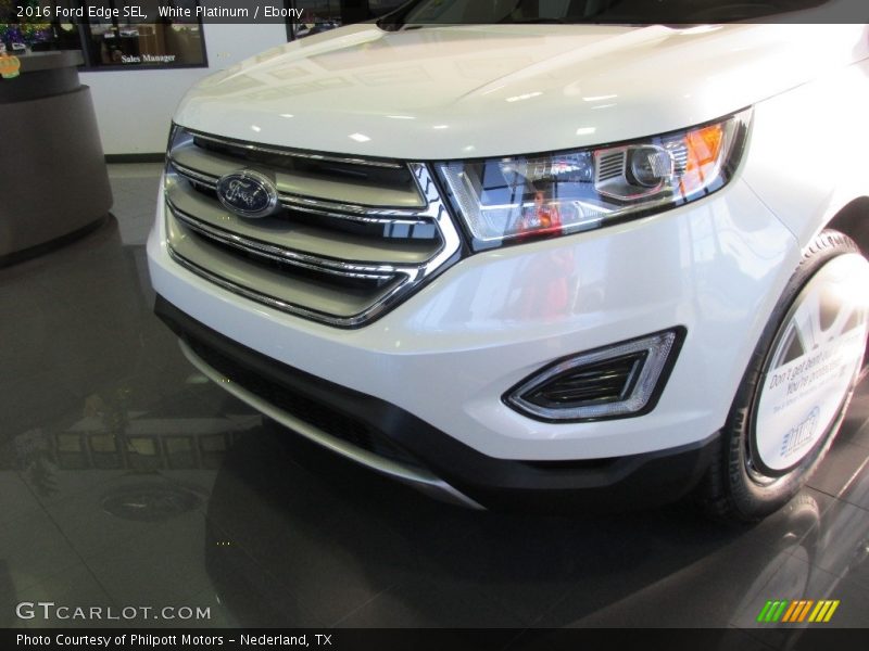 White Platinum / Ebony 2016 Ford Edge SEL