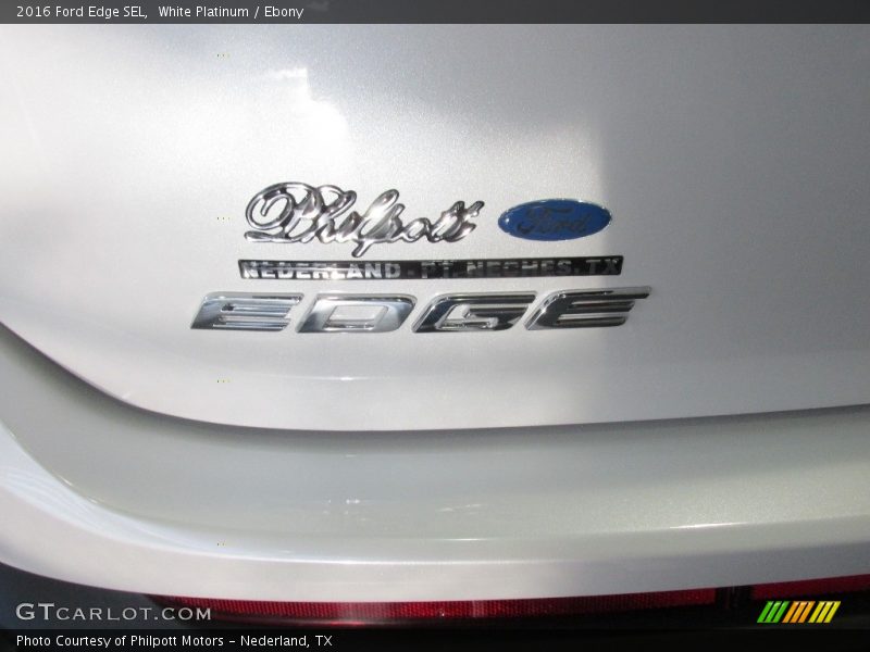White Platinum / Ebony 2016 Ford Edge SEL