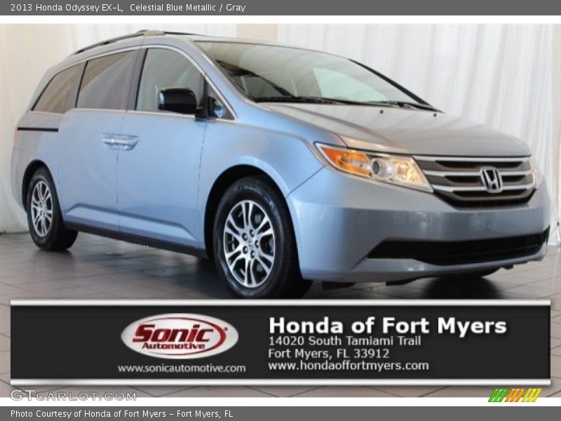 Celestial Blue Metallic / Gray 2013 Honda Odyssey EX-L