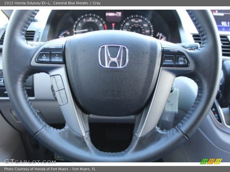 Celestial Blue Metallic / Gray 2013 Honda Odyssey EX-L