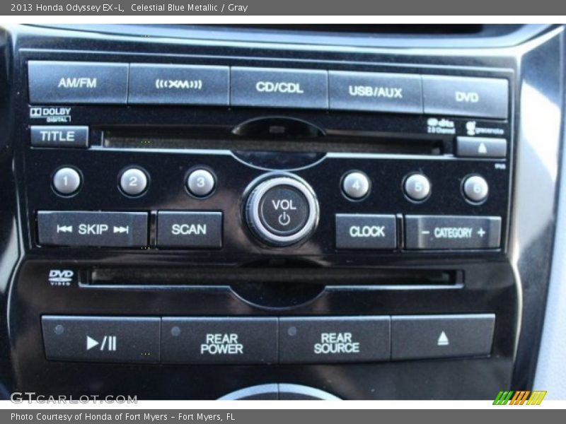Celestial Blue Metallic / Gray 2013 Honda Odyssey EX-L