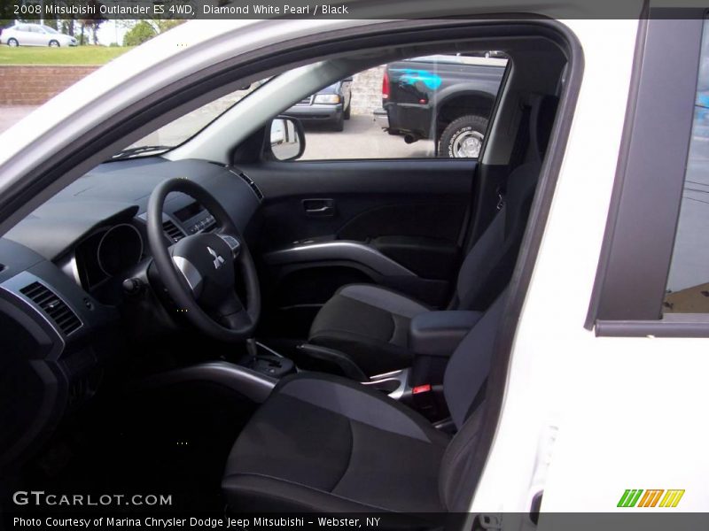 Diamond White Pearl / Black 2008 Mitsubishi Outlander ES 4WD