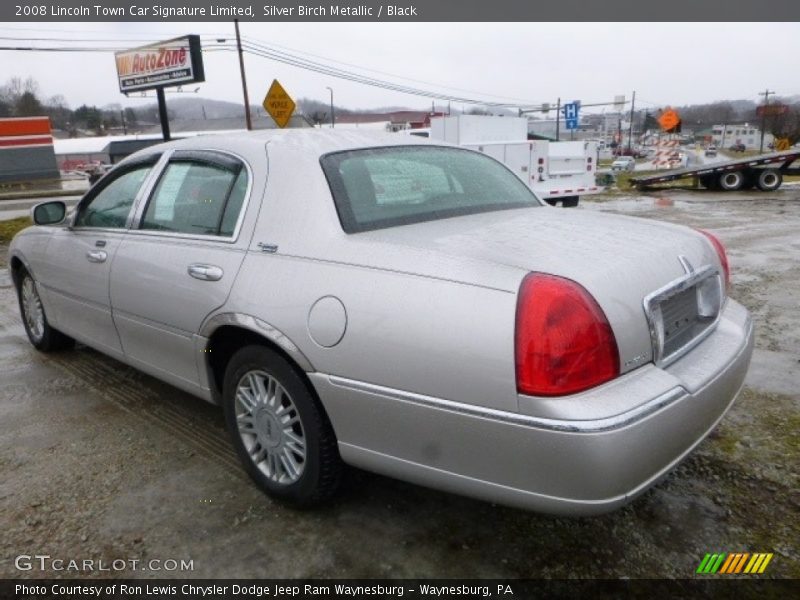 Silver Birch Metallic / Black 2008 Lincoln Town Car Signature Limited