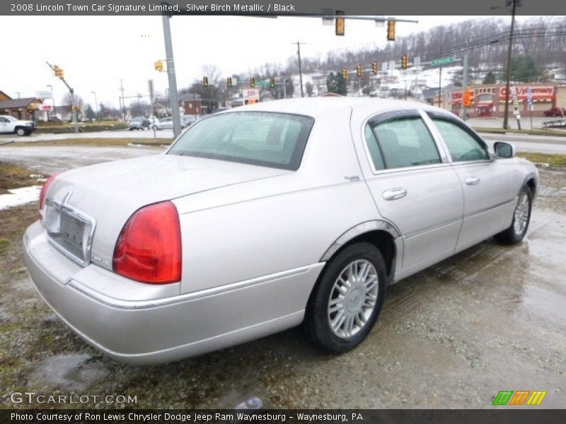 Silver Birch Metallic / Black 2008 Lincoln Town Car Signature Limited