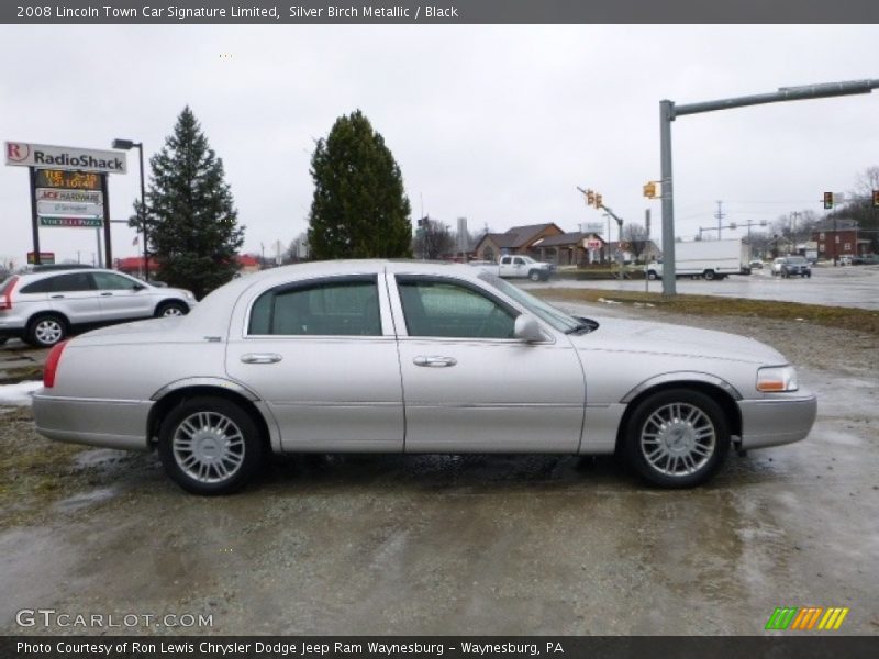 Silver Birch Metallic / Black 2008 Lincoln Town Car Signature Limited