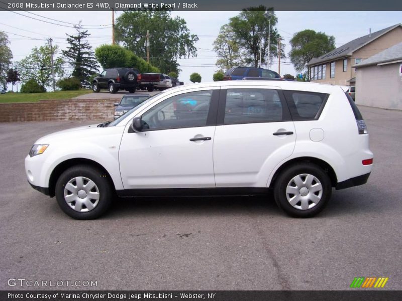 Diamond White Pearl / Black 2008 Mitsubishi Outlander ES 4WD