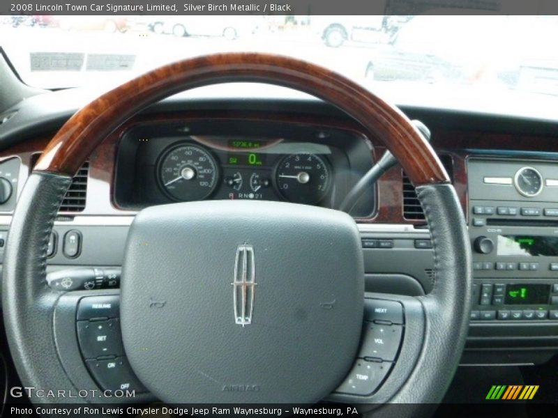 Silver Birch Metallic / Black 2008 Lincoln Town Car Signature Limited