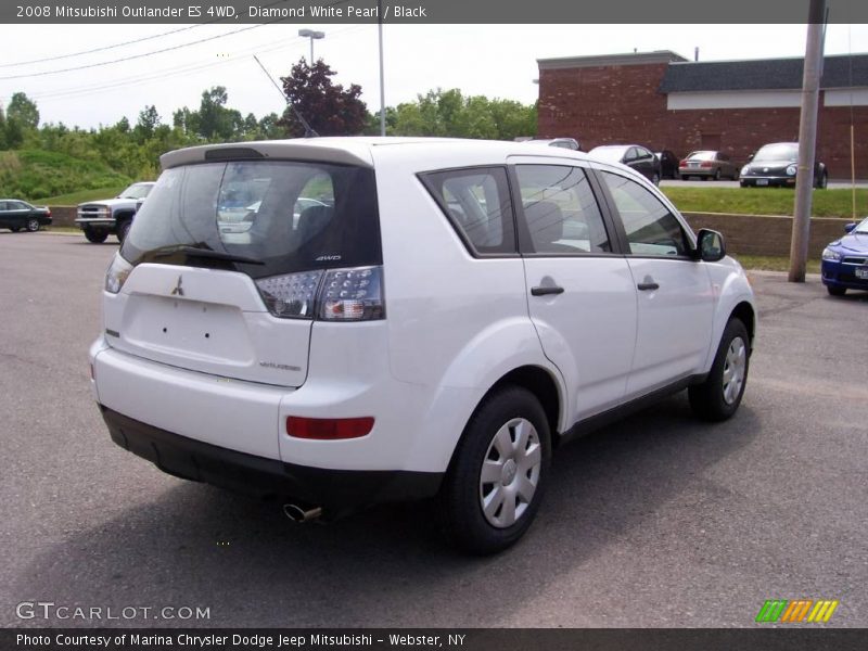 Diamond White Pearl / Black 2008 Mitsubishi Outlander ES 4WD