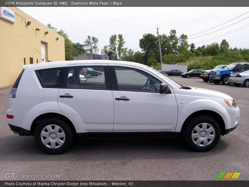 Diamond White Pearl / Black 2008 Mitsubishi Outlander ES 4WD