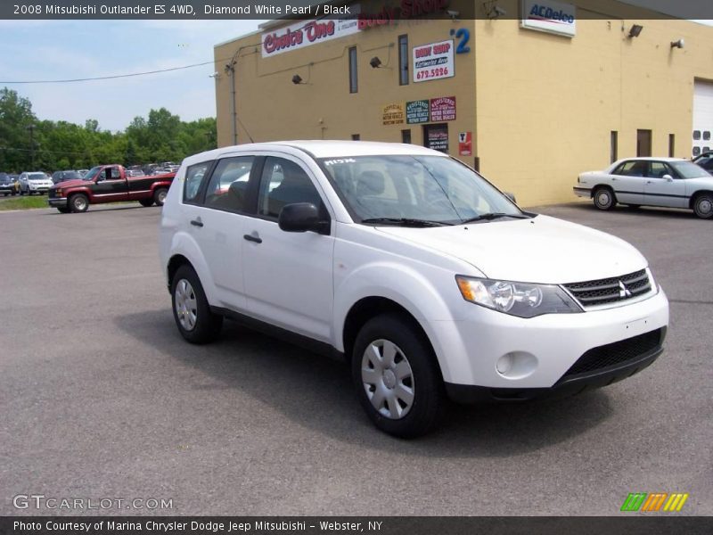 Diamond White Pearl / Black 2008 Mitsubishi Outlander ES 4WD