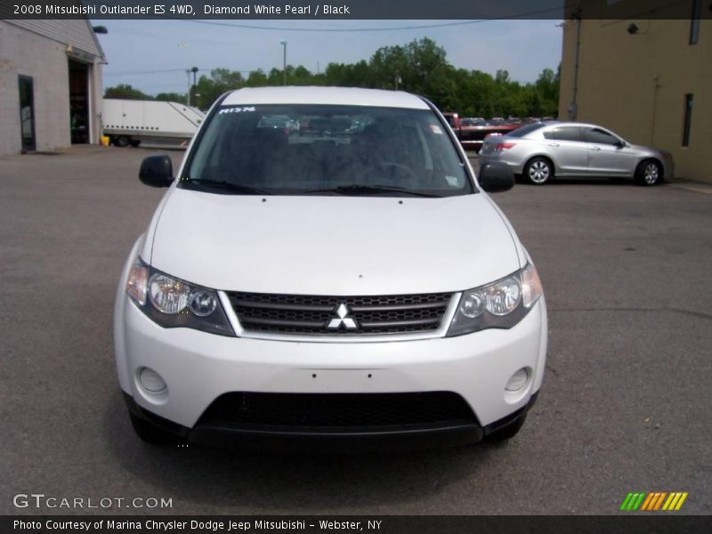 Diamond White Pearl / Black 2008 Mitsubishi Outlander ES 4WD