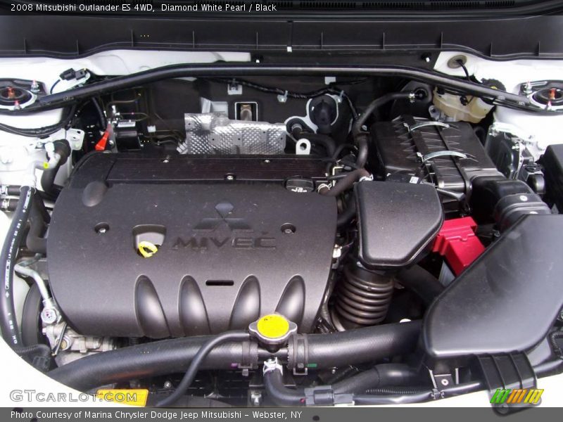 Diamond White Pearl / Black 2008 Mitsubishi Outlander ES 4WD