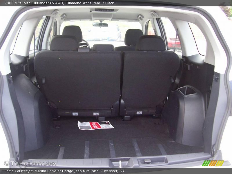 Diamond White Pearl / Black 2008 Mitsubishi Outlander ES 4WD