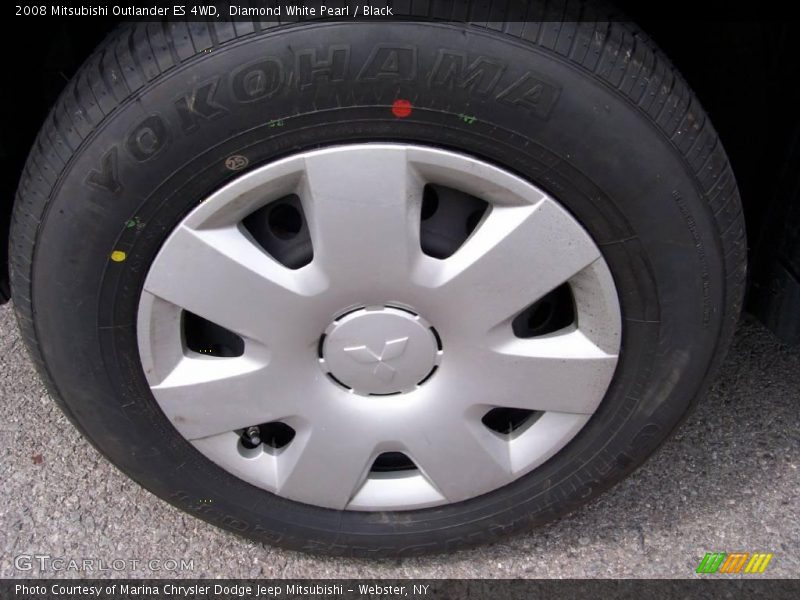 Diamond White Pearl / Black 2008 Mitsubishi Outlander ES 4WD