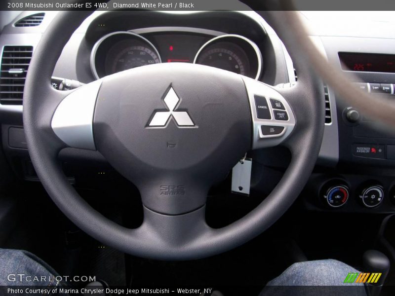 Diamond White Pearl / Black 2008 Mitsubishi Outlander ES 4WD