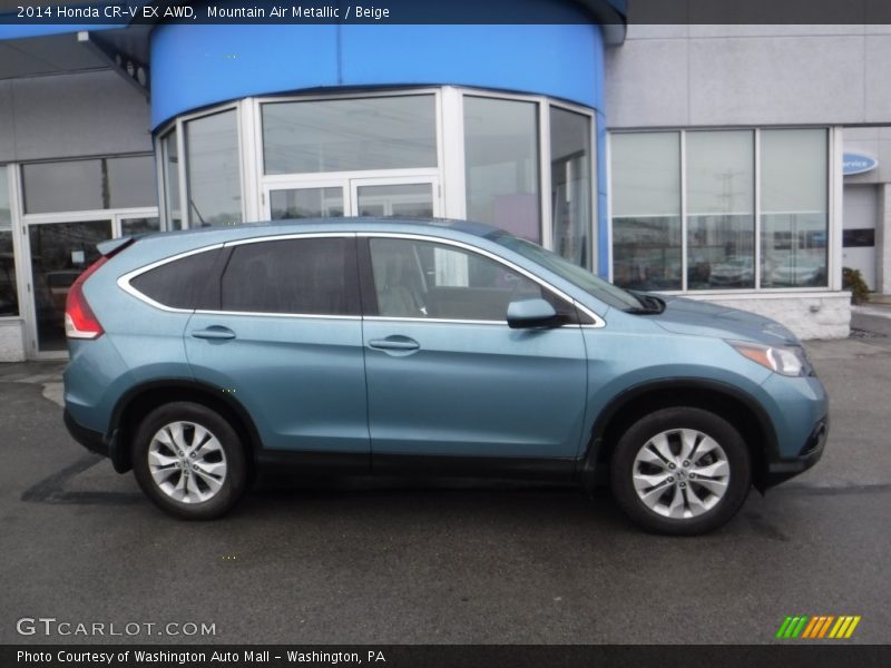 Mountain Air Metallic / Beige 2014 Honda CR-V EX AWD