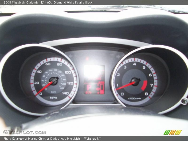 Diamond White Pearl / Black 2008 Mitsubishi Outlander ES 4WD
