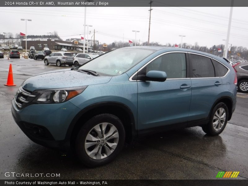 Mountain Air Metallic / Beige 2014 Honda CR-V EX AWD