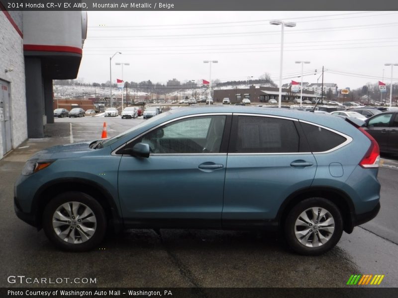 Mountain Air Metallic / Beige 2014 Honda CR-V EX AWD