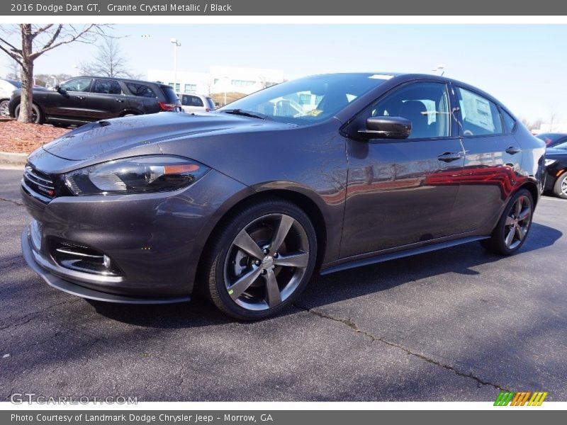 Granite Crystal Metallic / Black 2016 Dodge Dart GT