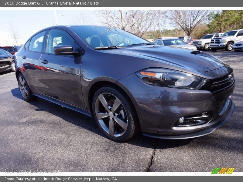 Granite Crystal Metallic / Black 2016 Dodge Dart GT